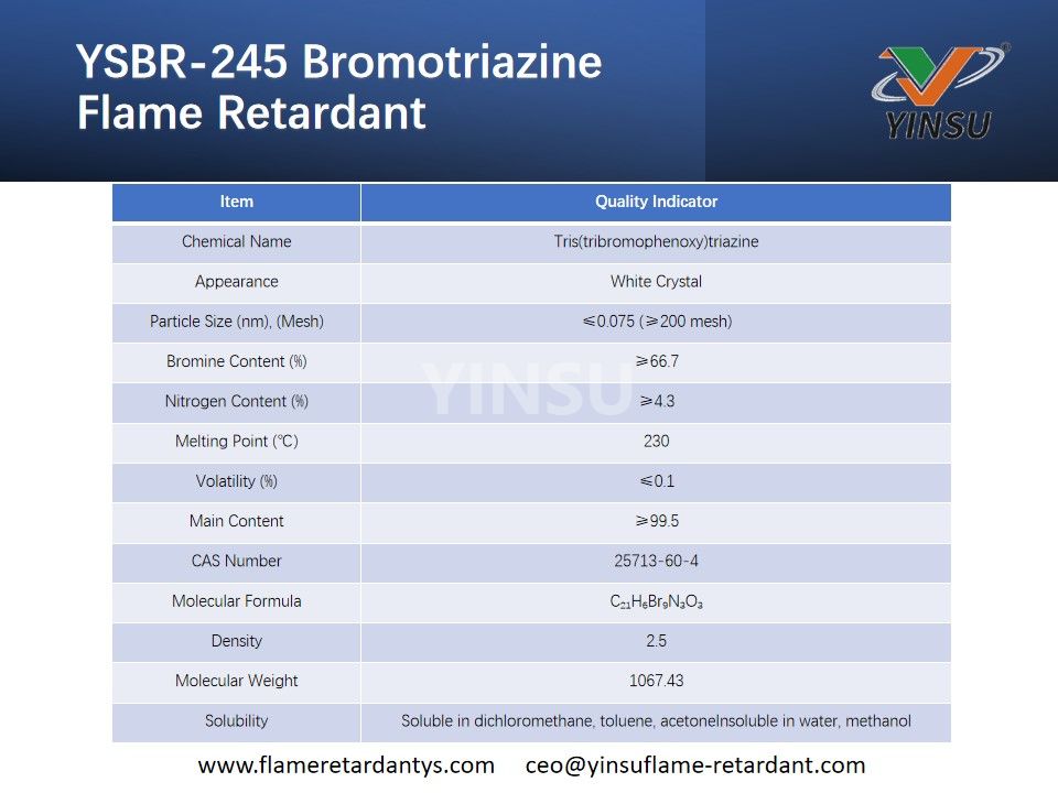 YSBR-245 بروموتريازين مثبطات اللهب